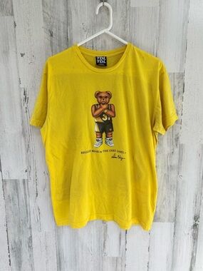The Dirt Label Reggie The Bear Size Medium 100% Cotton Short Sleeve Tee